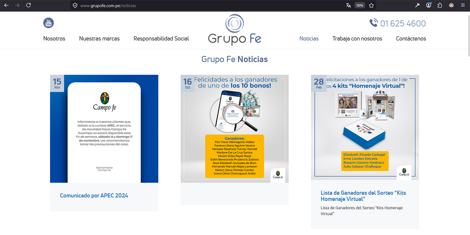 web de grupofe