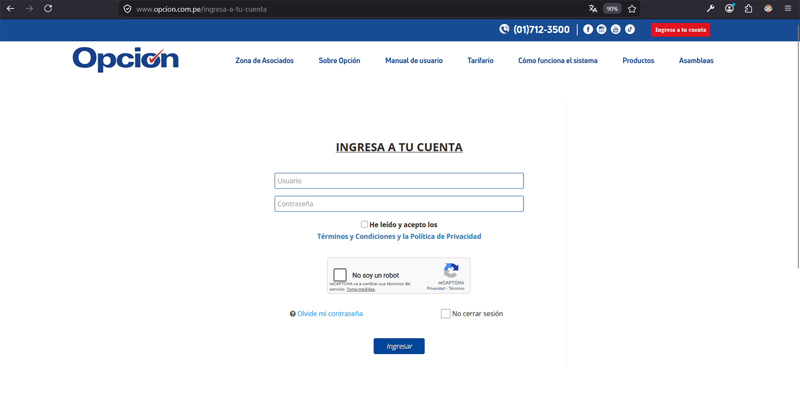 web de webopcion